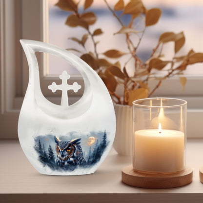 Owl memorial urn