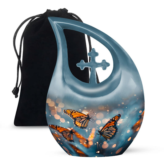 Butterfly themed Memorial Urn
