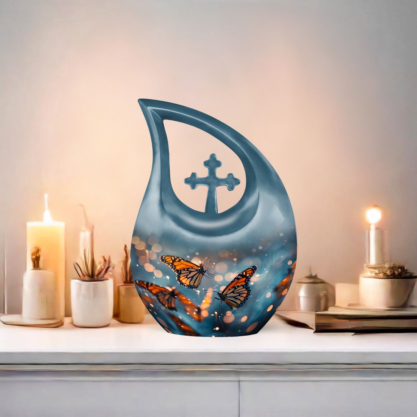 Butterfly themed Memorial Urn