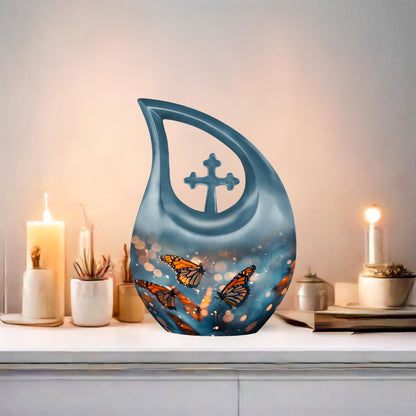Butterfly themed Memorial Urn
