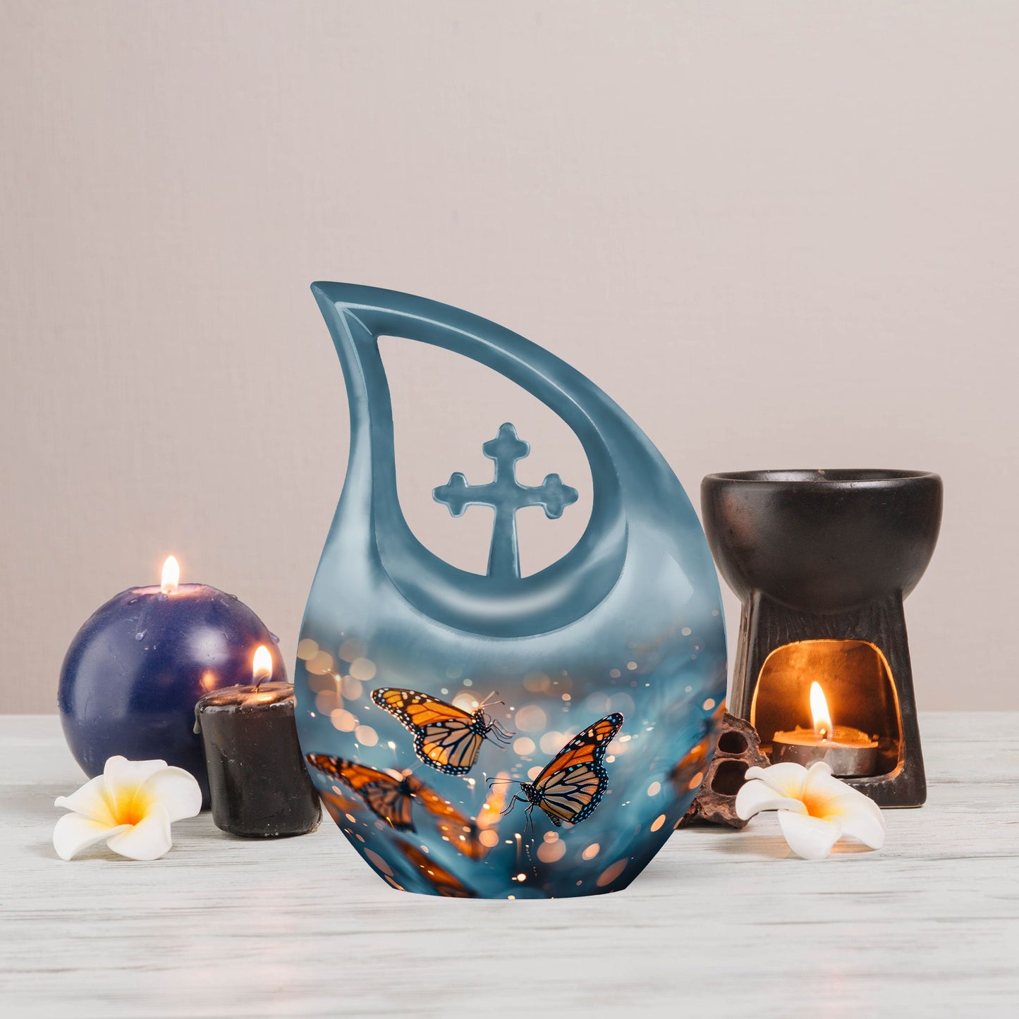 Butterfly themed Memorial Urn