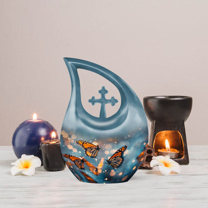 Butterfly themed Memorial Urn