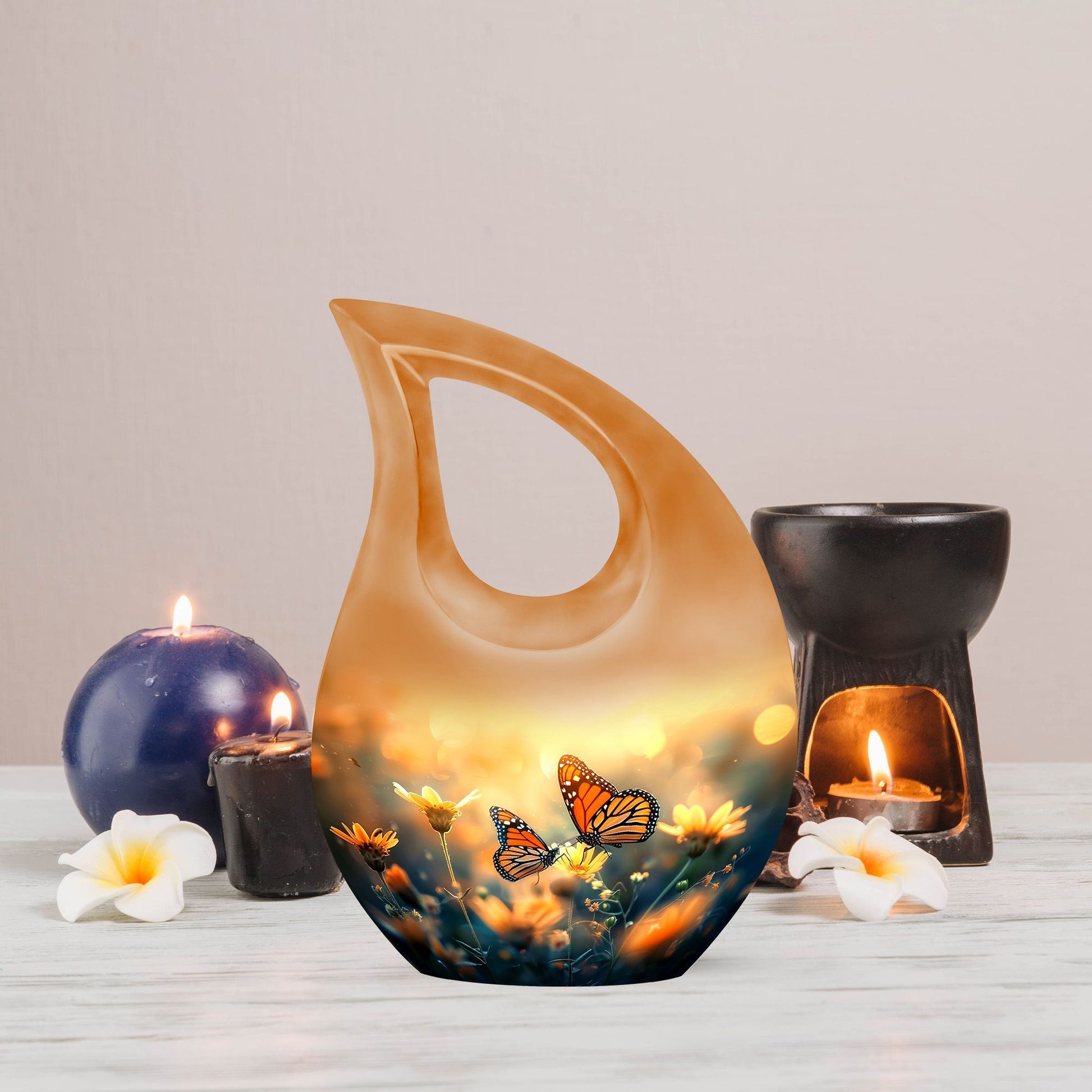 Butterfly-themed Urn