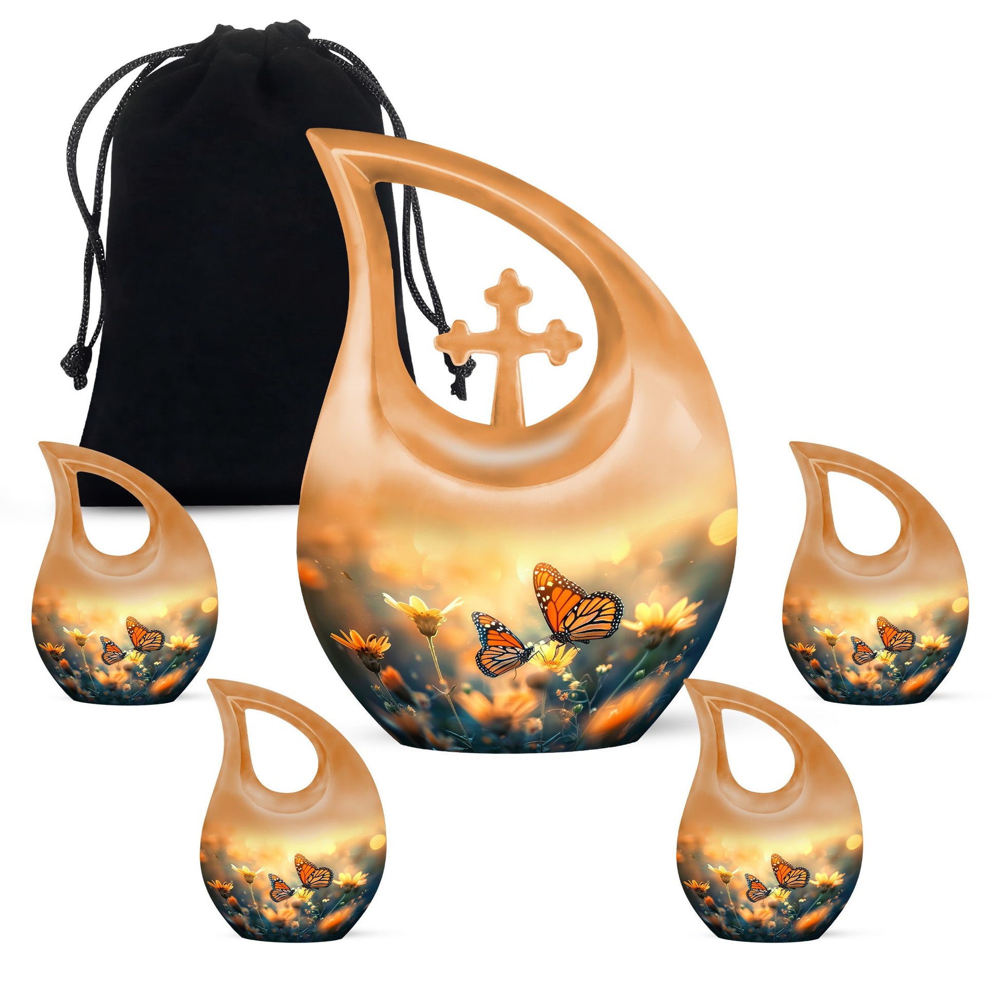 Butterfly-themed Urn