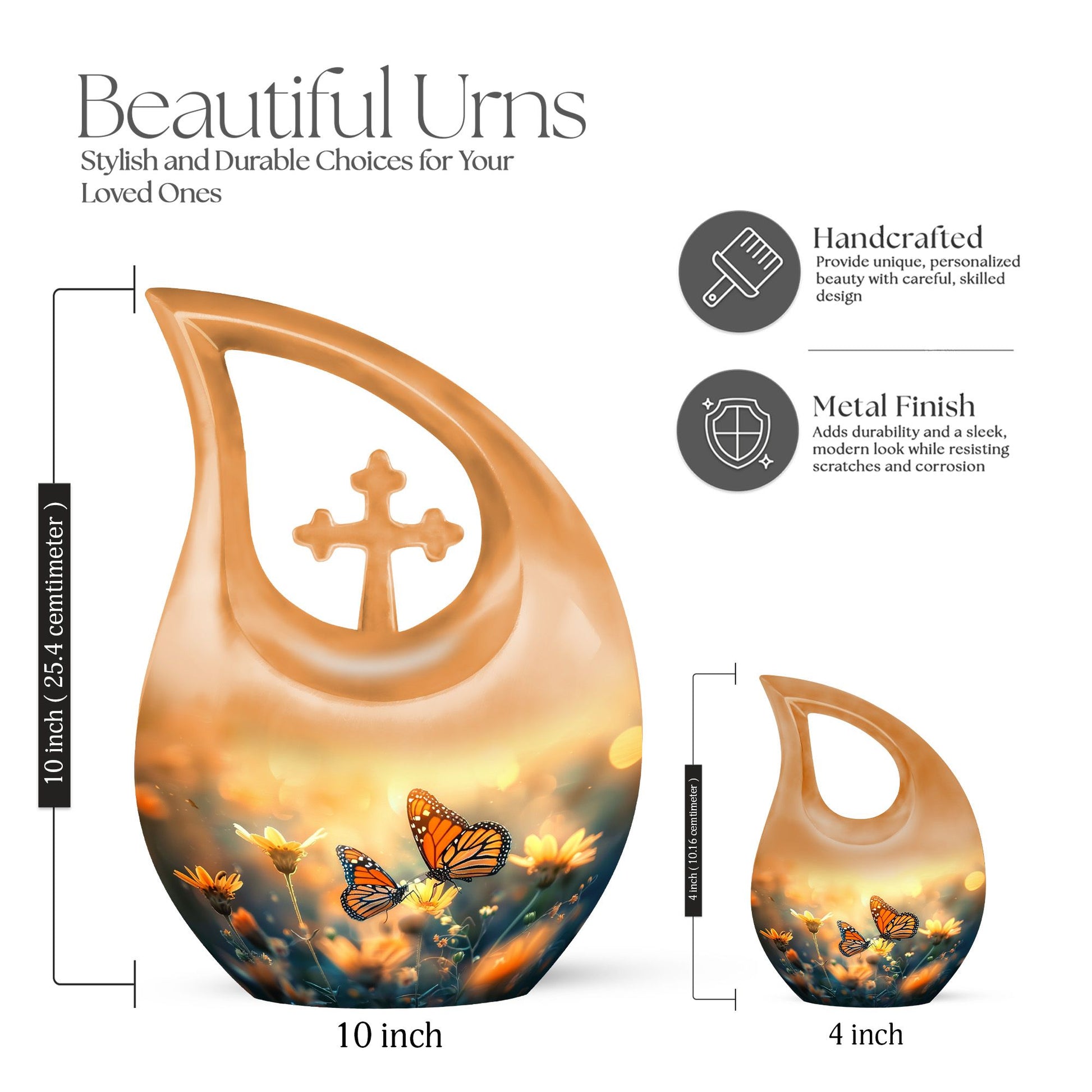 Butterfly-themed Urn