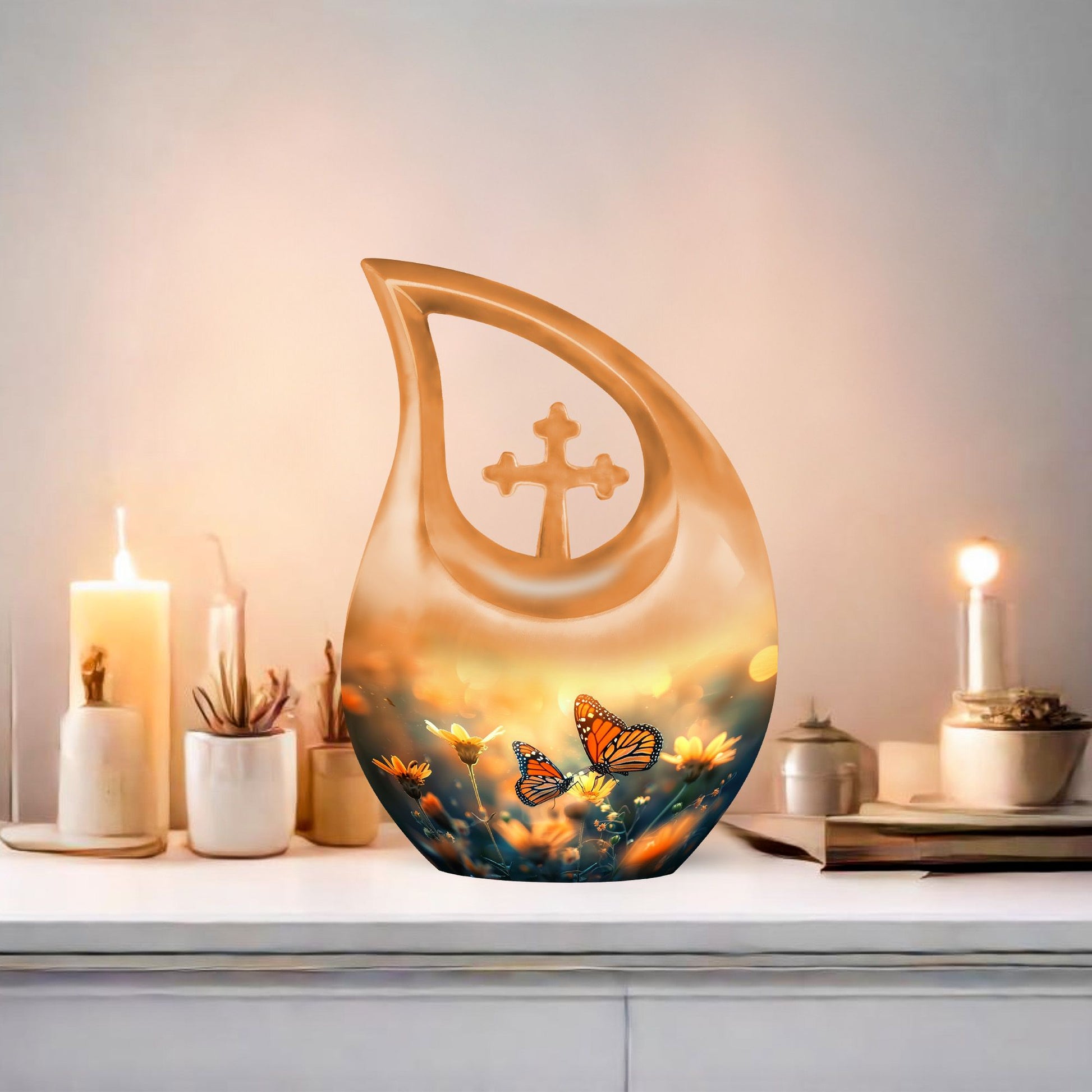 Butterfly-themed Urn