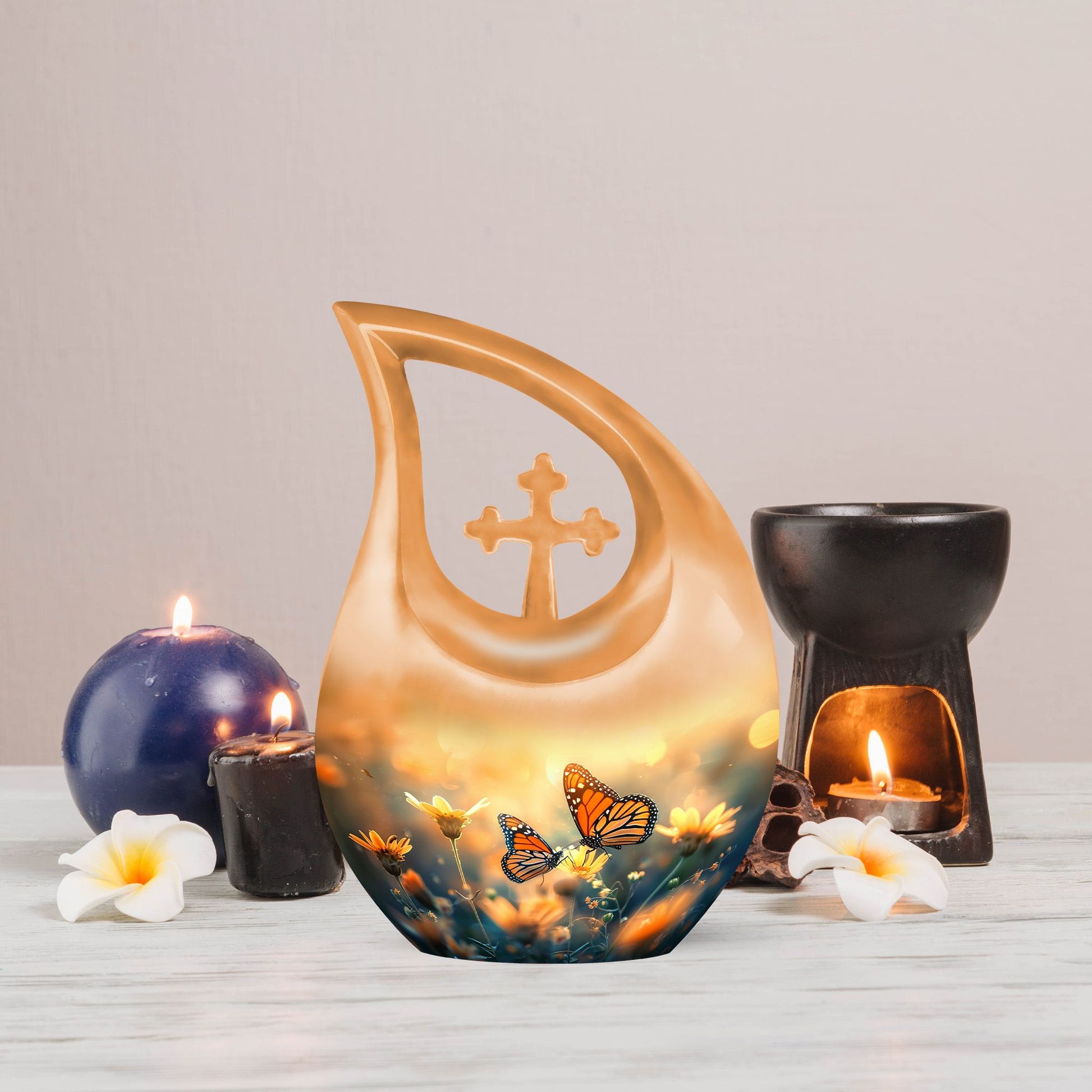 Butterfly-themed Urn