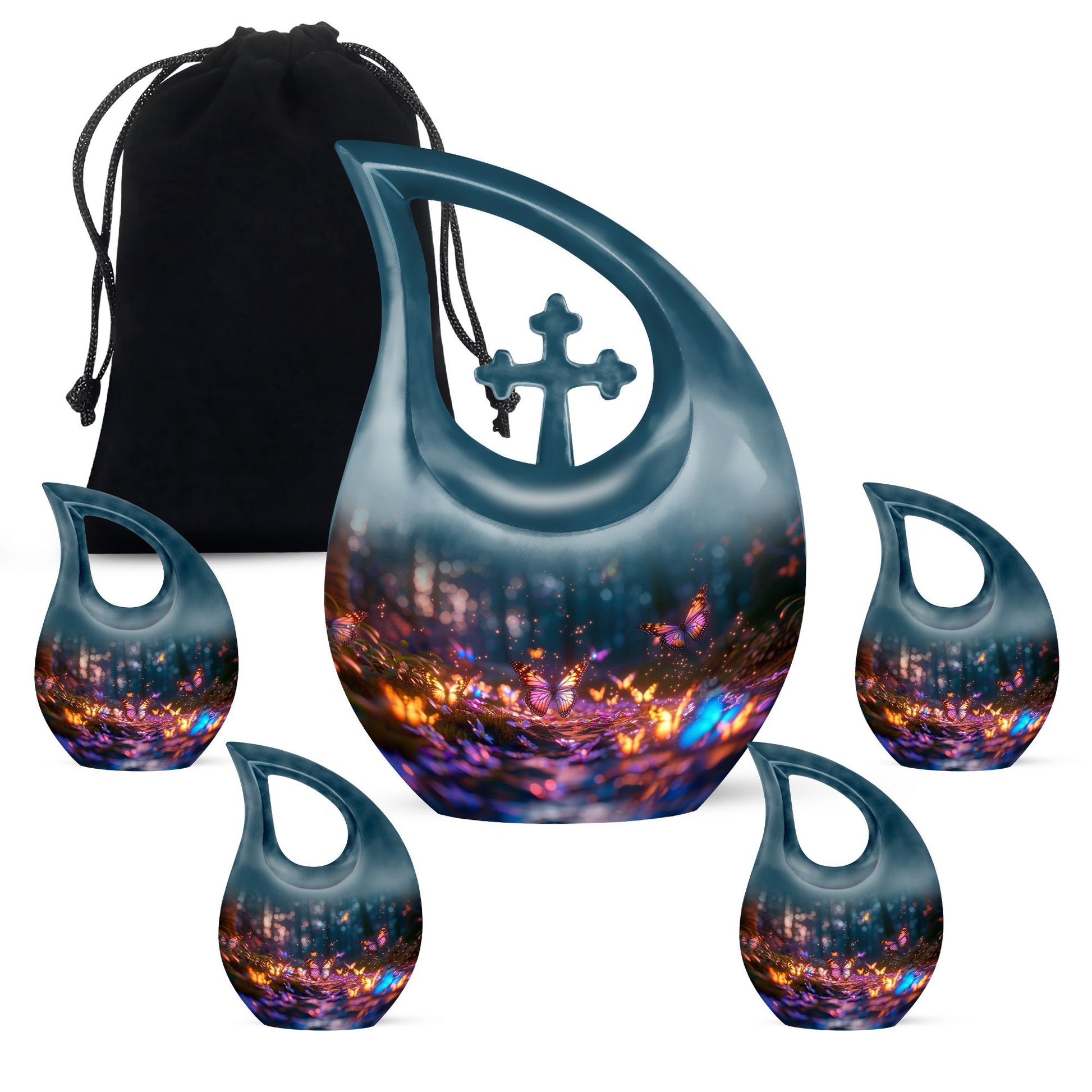 Cross Drop Butterfly Urn for ashes
