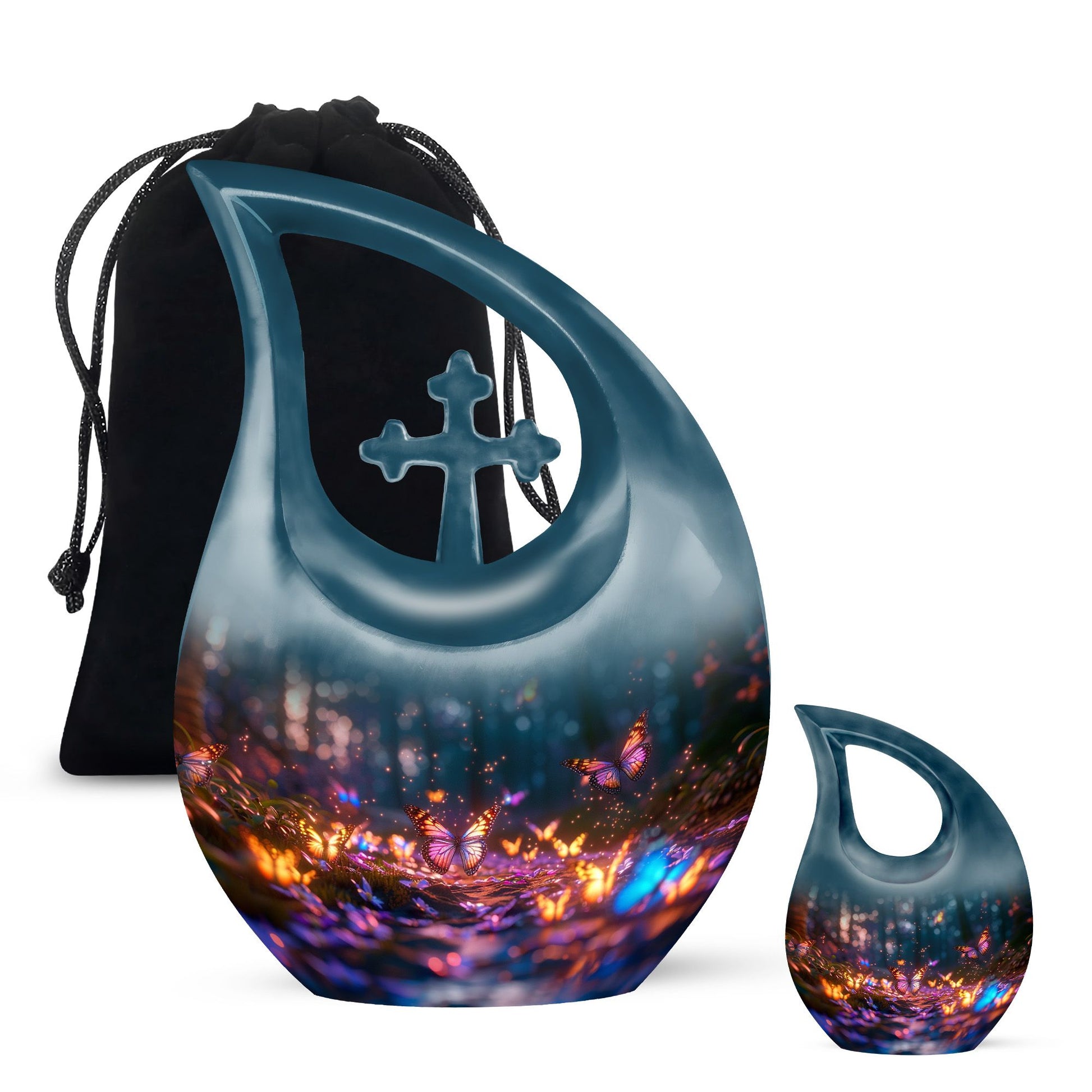 Cross Drop Butterfly Urn for ashes