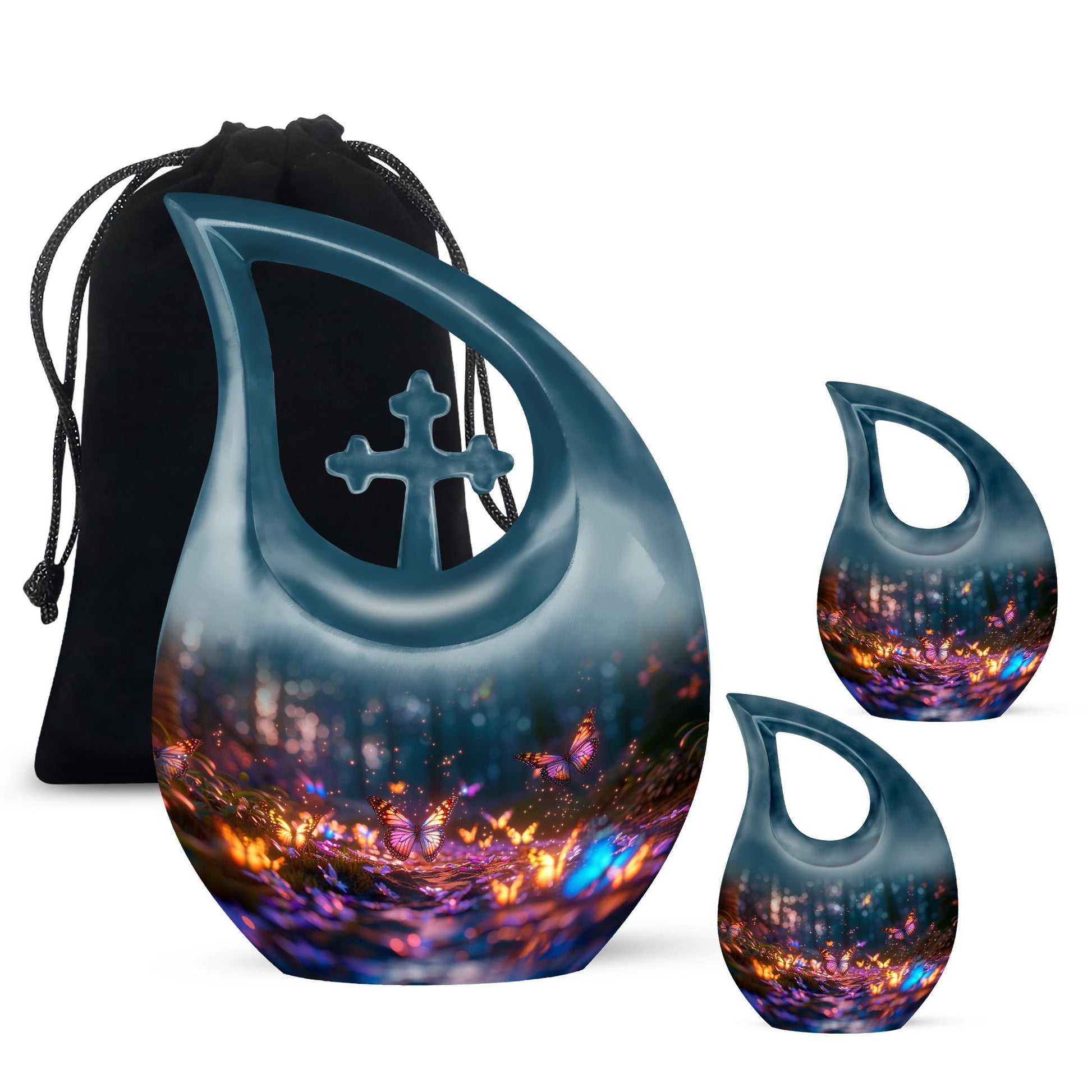 Cross Drop Butterfly Urn for ashes