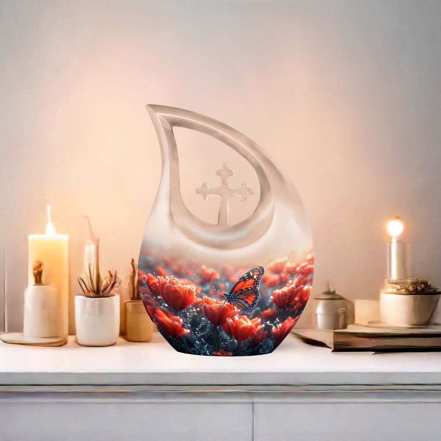 Aluminium Butterfly Urn