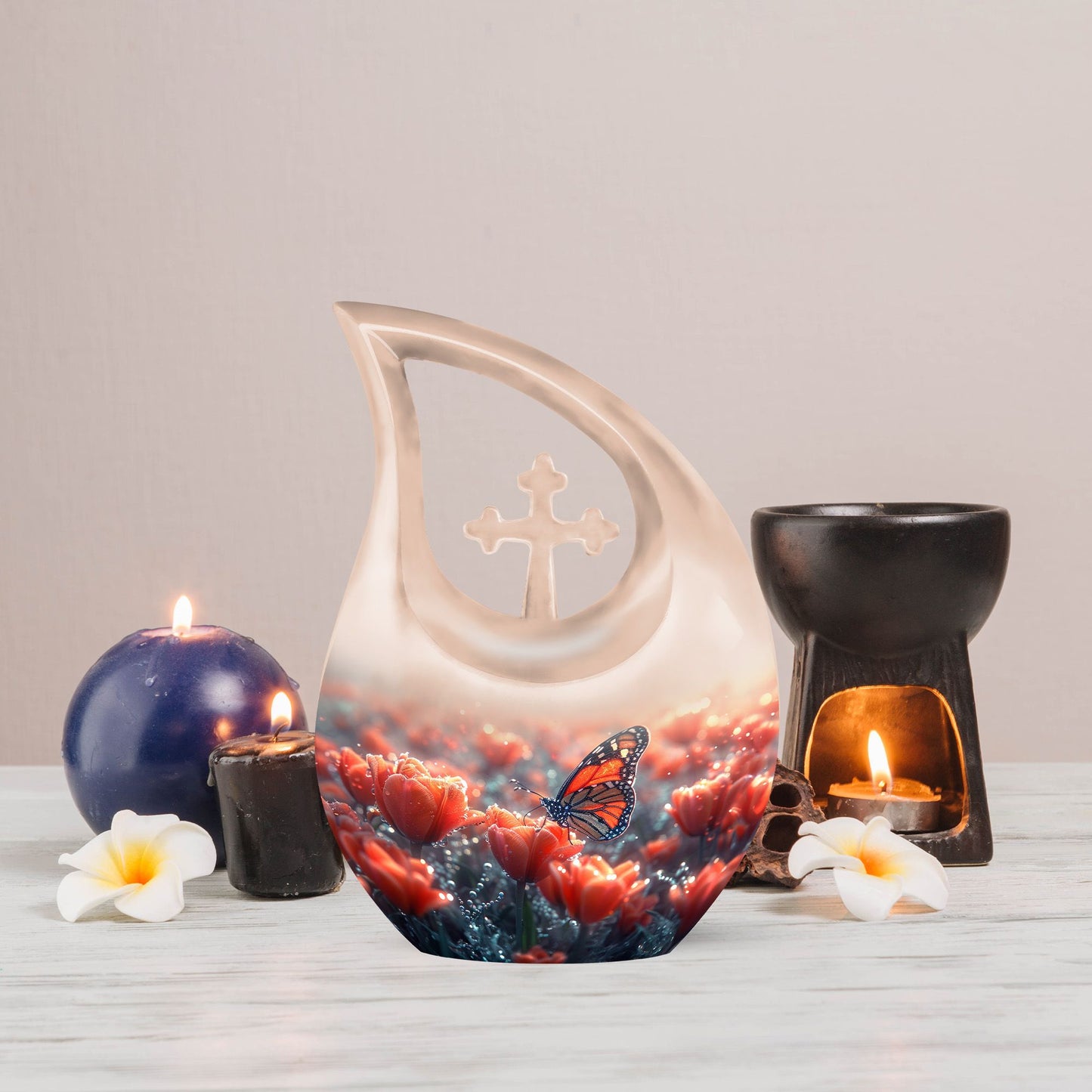 Aluminium Butterfly Urn