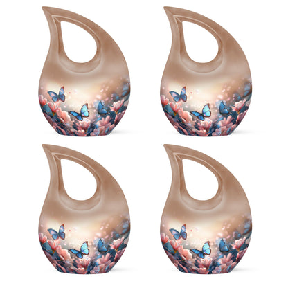 Butterfly-themed Cross Drop Urn