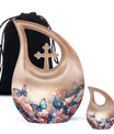 Butterfly-themed Cross Drop Urn