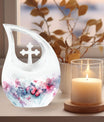 Butterfly theme Cross Drop Urn