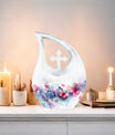 Butterfly theme Cross Drop Urn