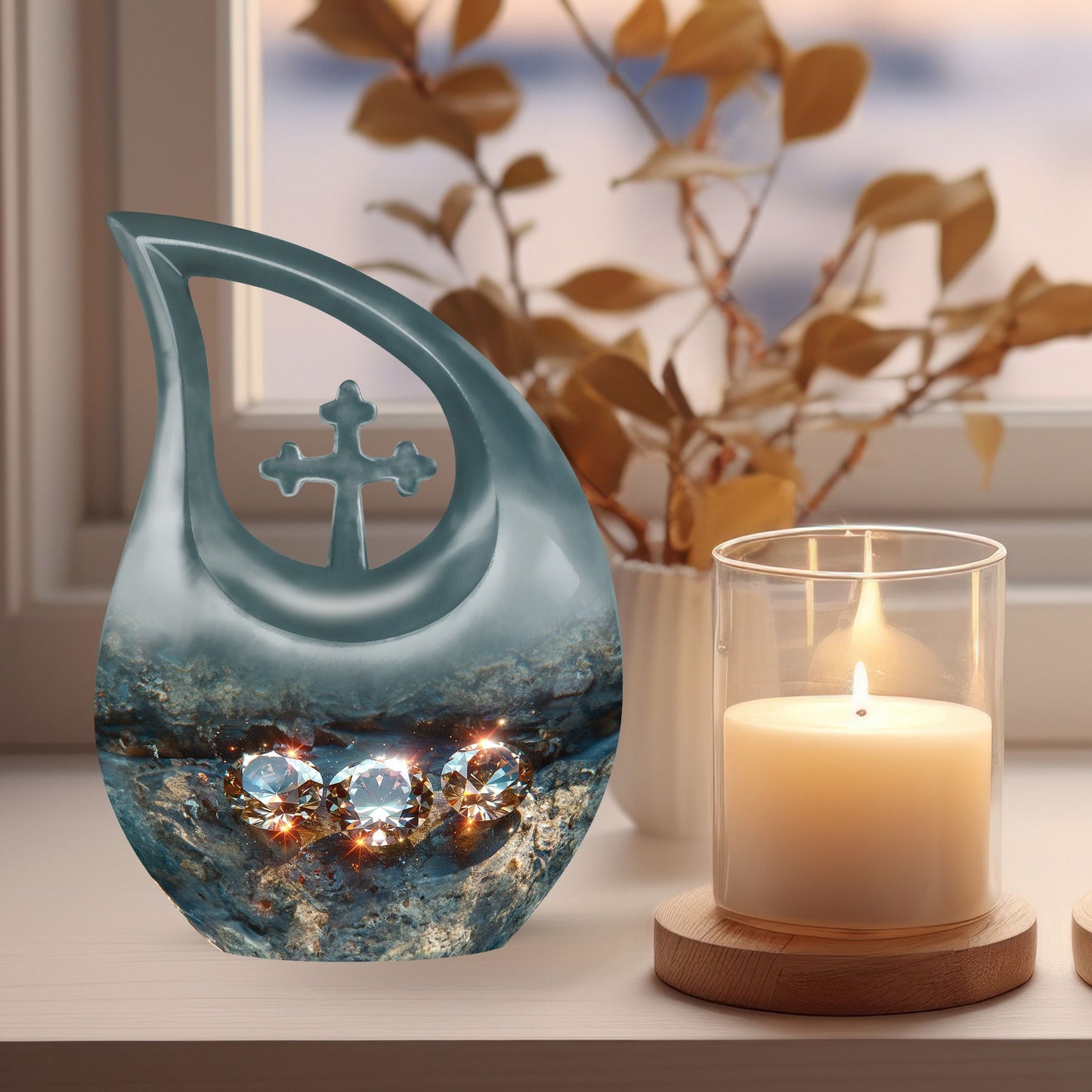 Diamond themed  Large Urn