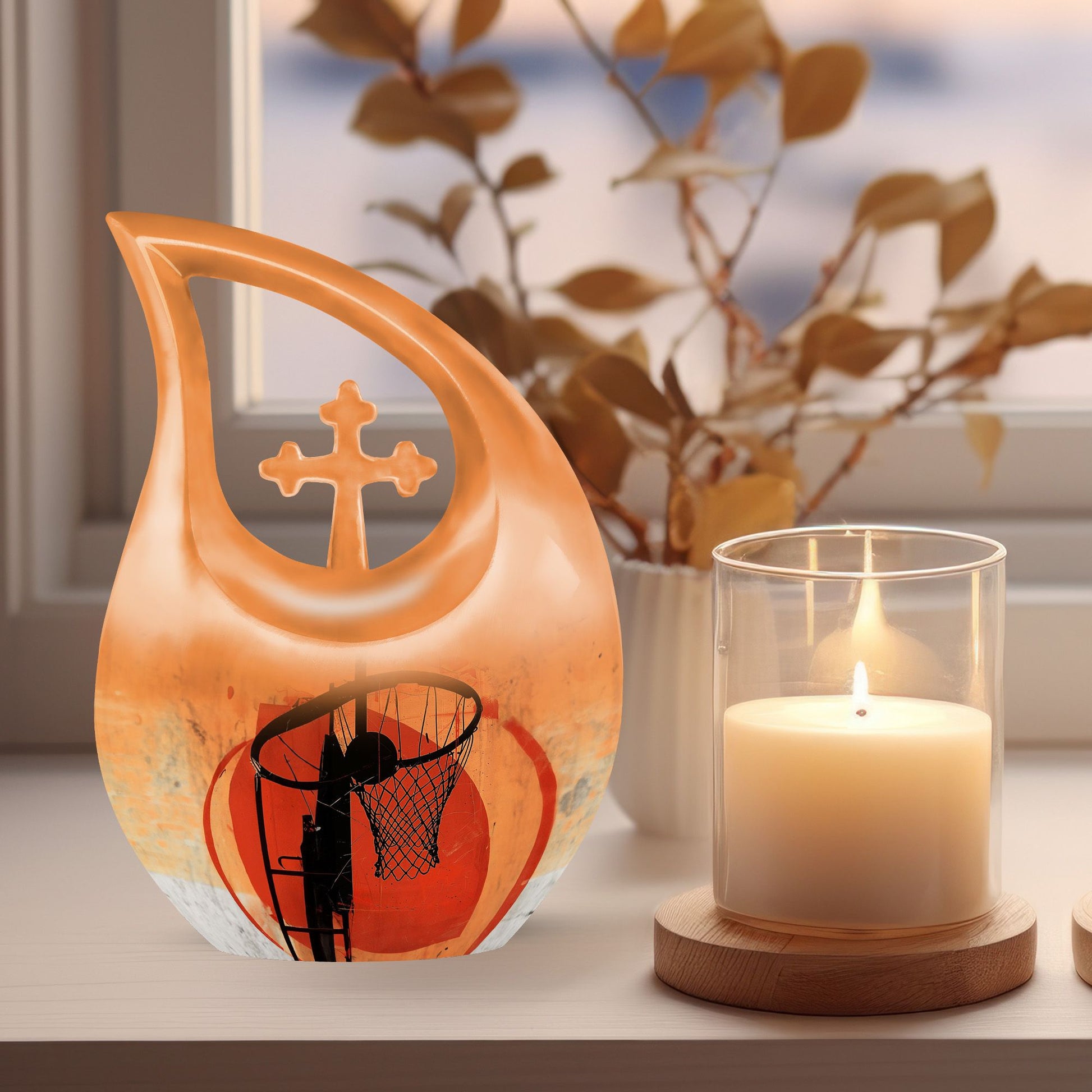 Basketball-Themed Urn for Ashes