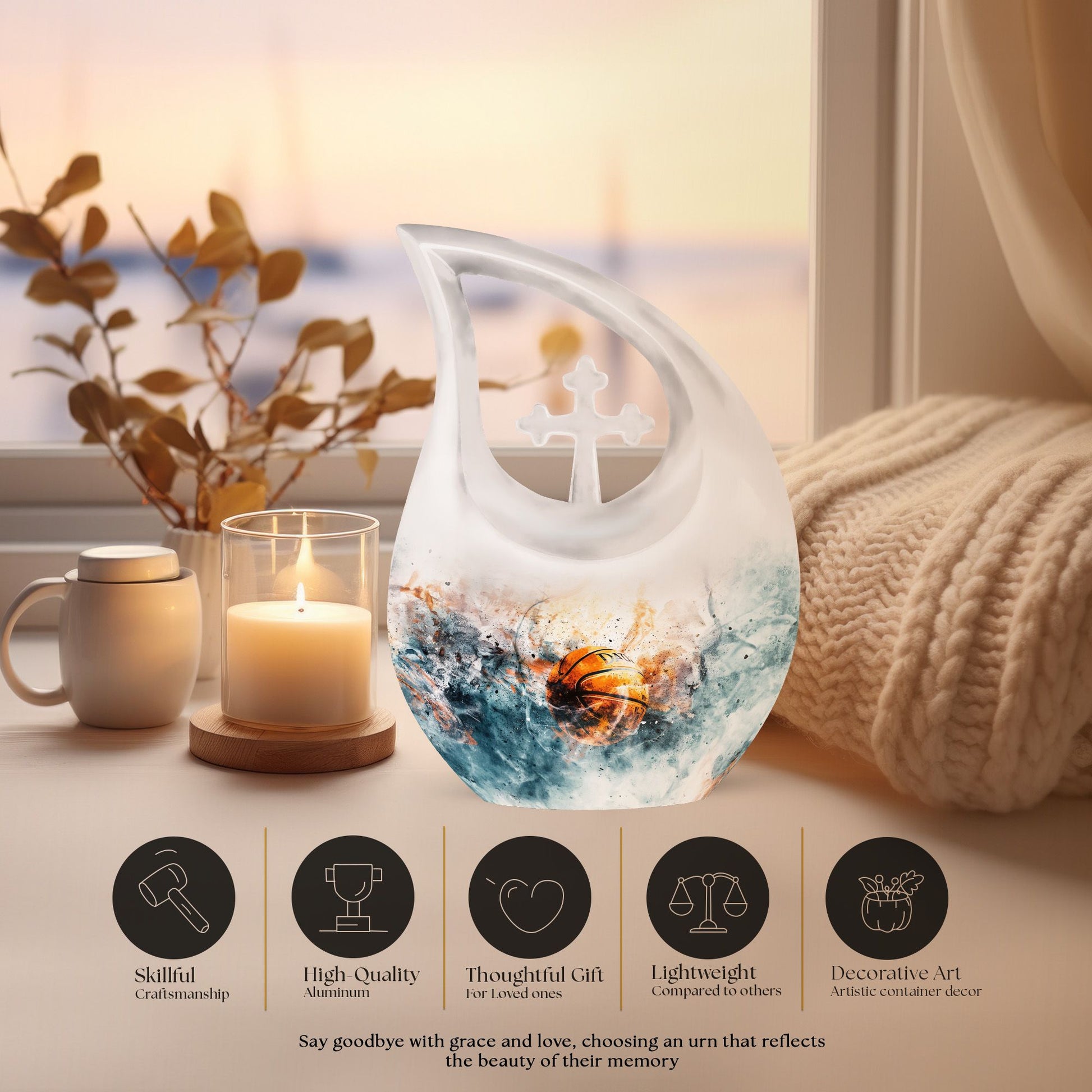 aluminium basketball urn