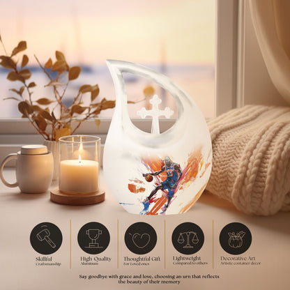 Modern 10 inch basketball urn