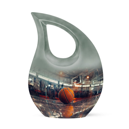 Small cremation basketball urn