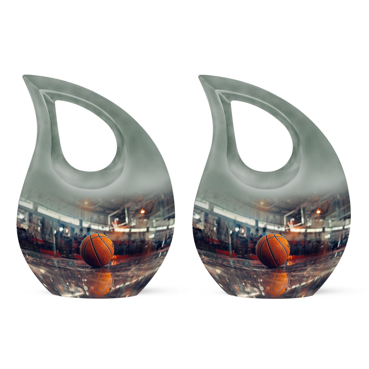 Small cremation basketball urn