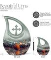 Small cremation basketball urn