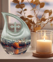 Small cremation basketball urn