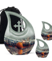 Small cremation basketball urn