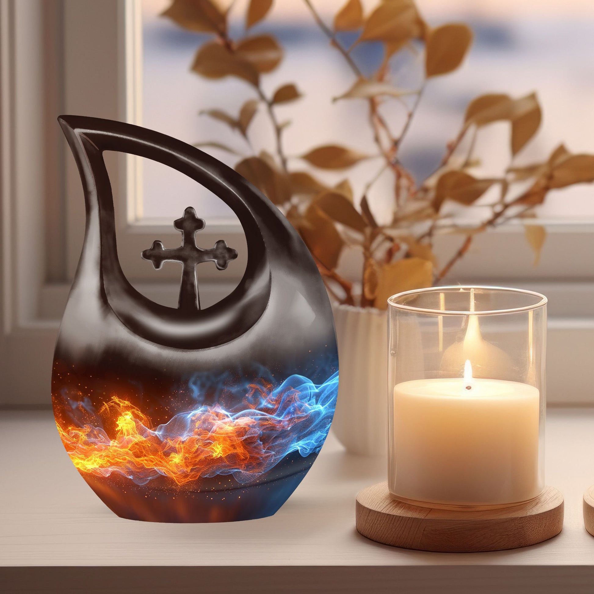 large fire urn for memorial