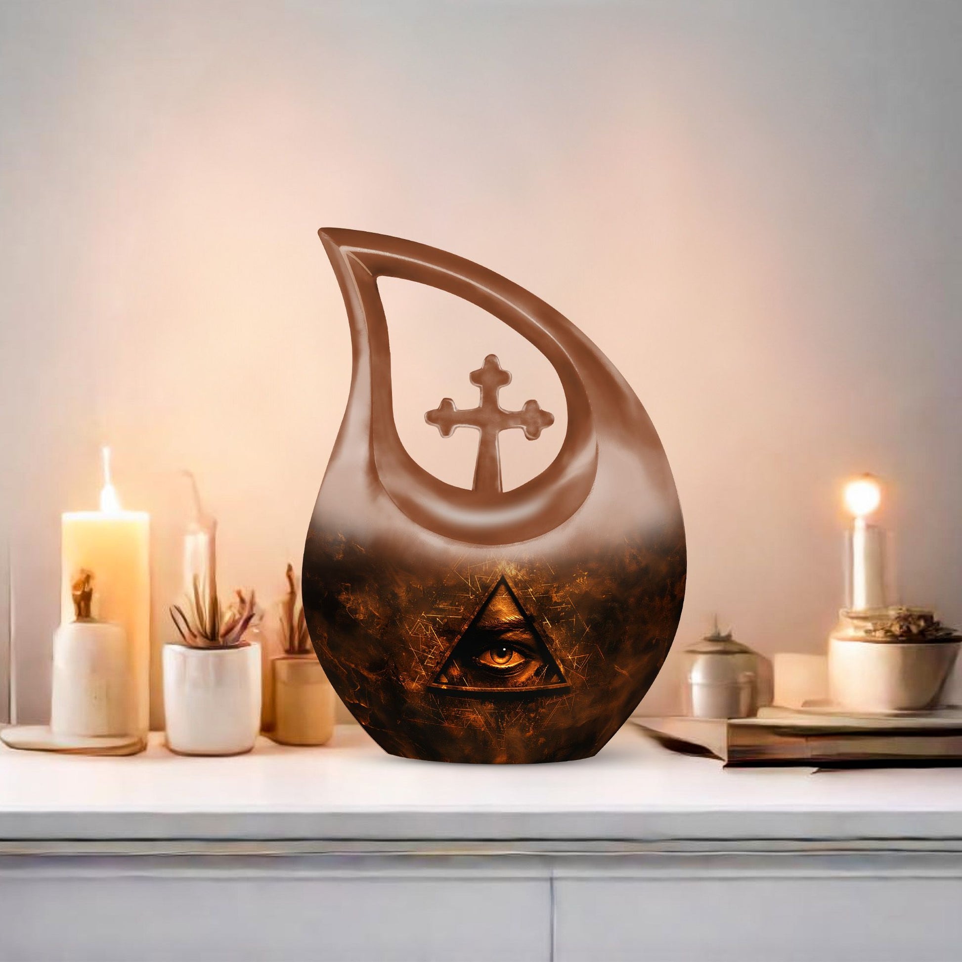 Cross Drop Catholic Urn