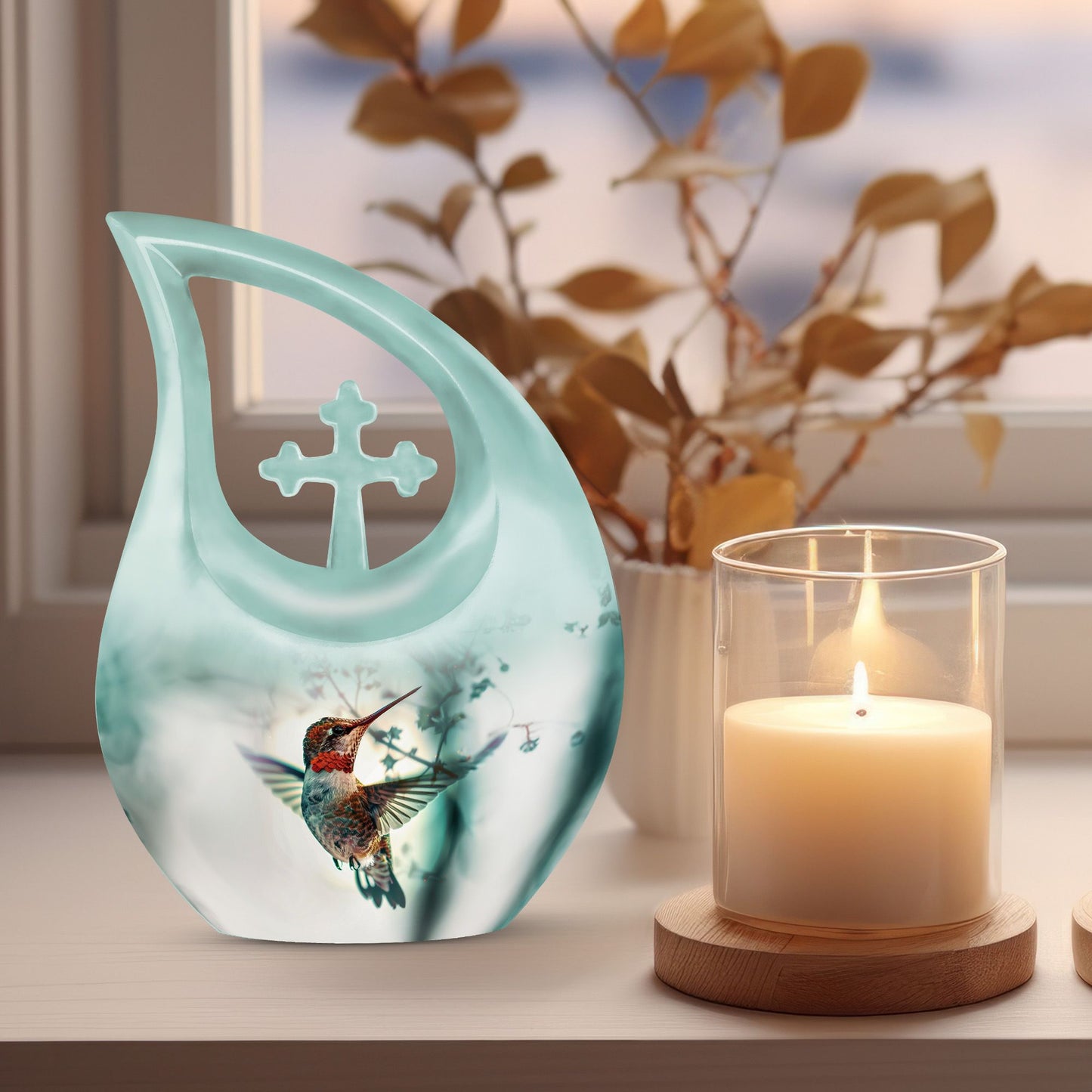 Humming Bird Themed Memorial Urn