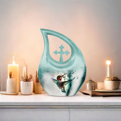 Humming Bird Themed Memorial Urn