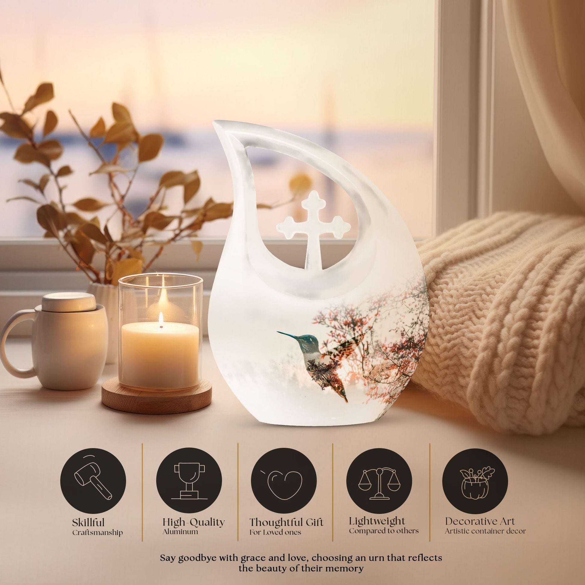 Humming Bird themed Urn