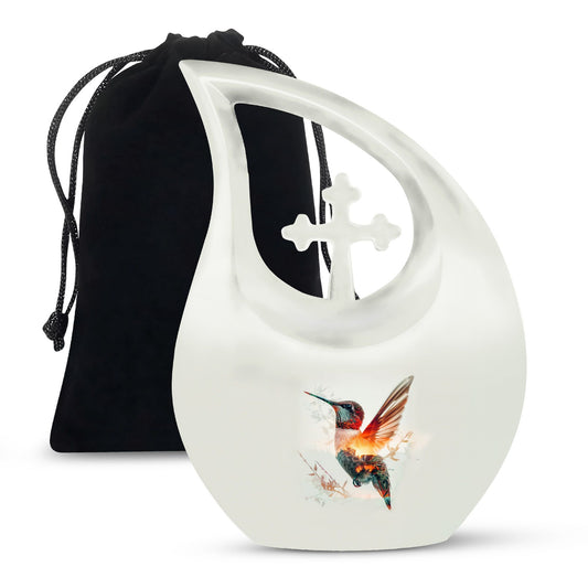 10-inch Humming Bird themed Cremation Urn