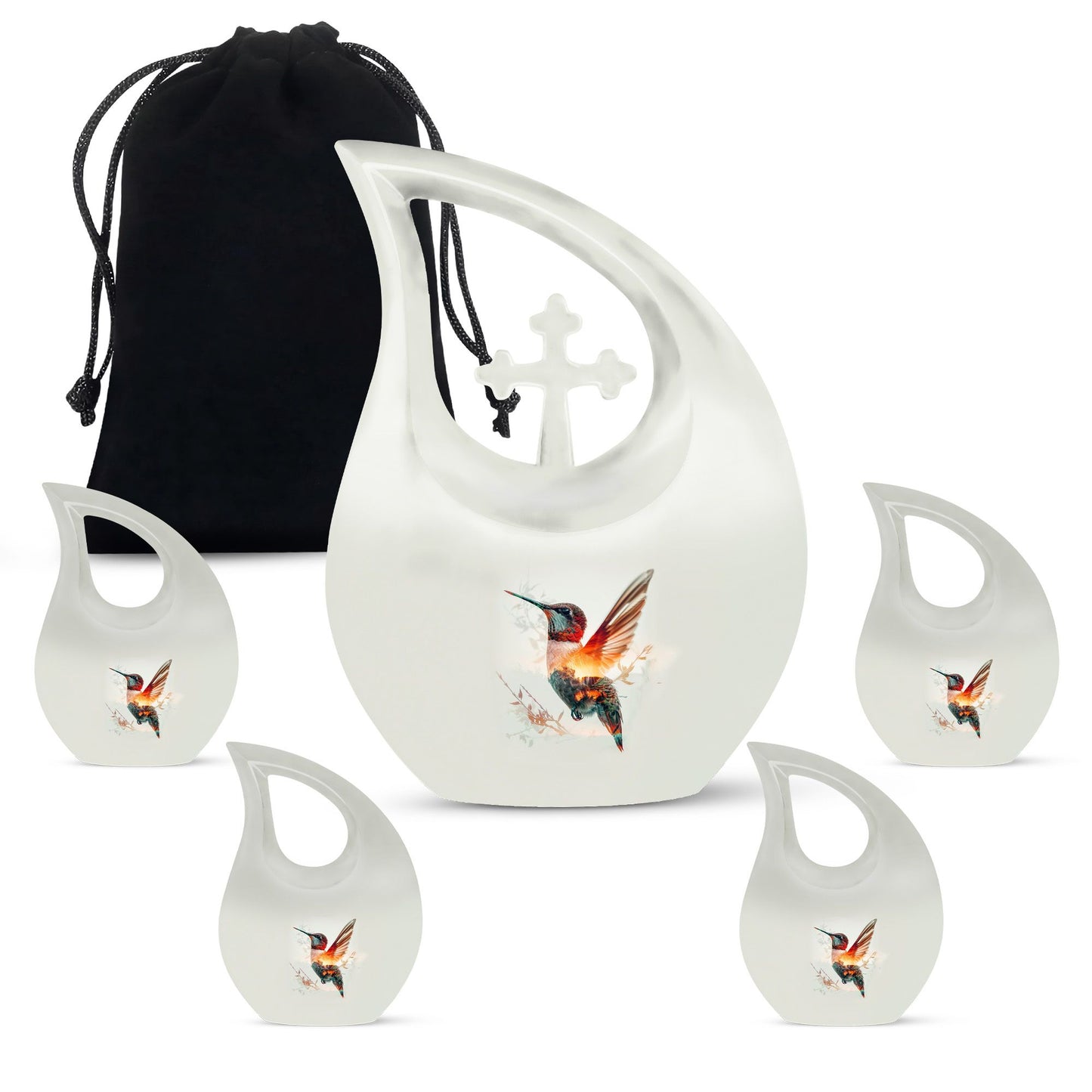 10-inch Humming Bird themed Cremation Urn
