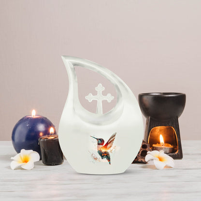 10-inch Humming Bird themed Cremation Urn