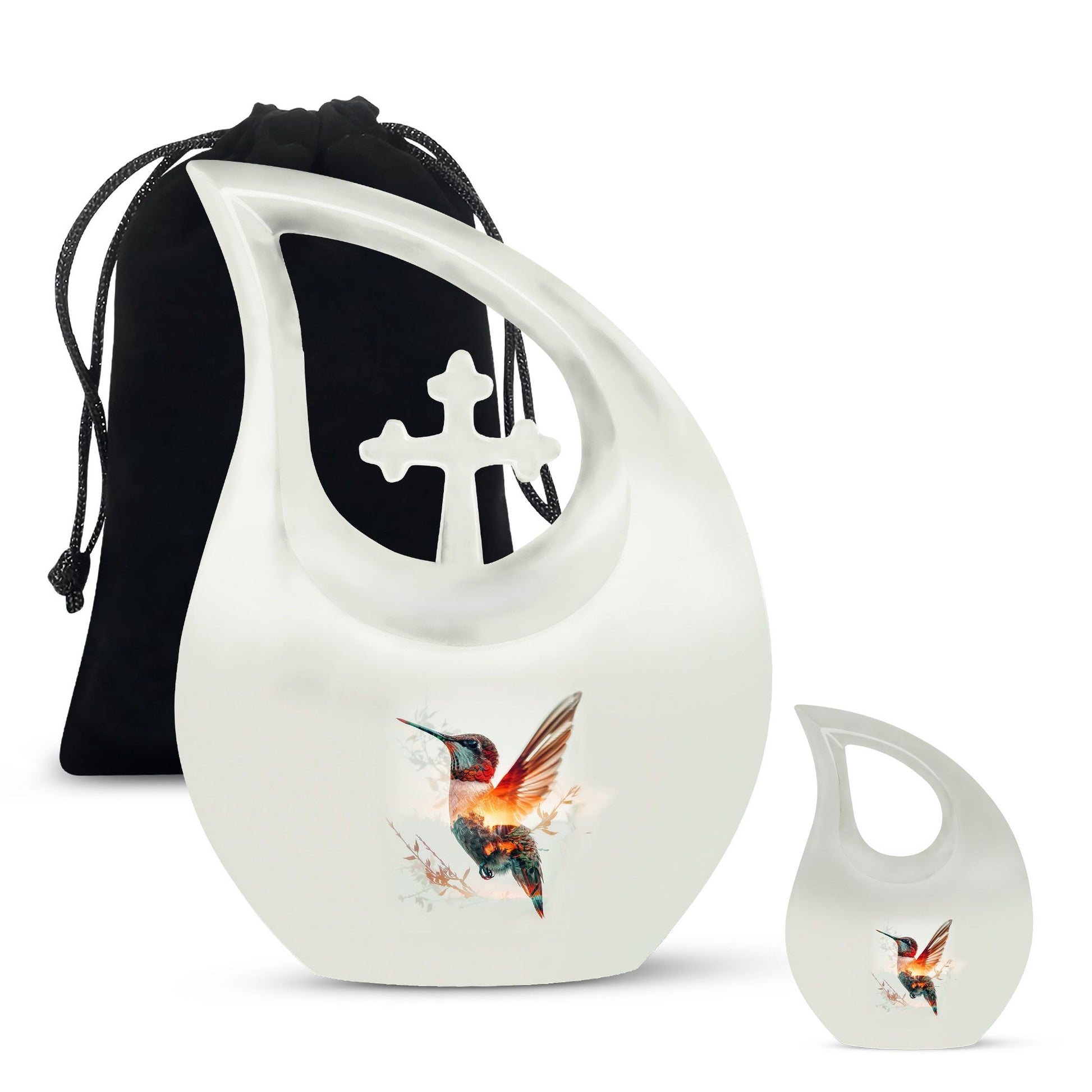 10-inch Humming Bird themed Cremation Urn