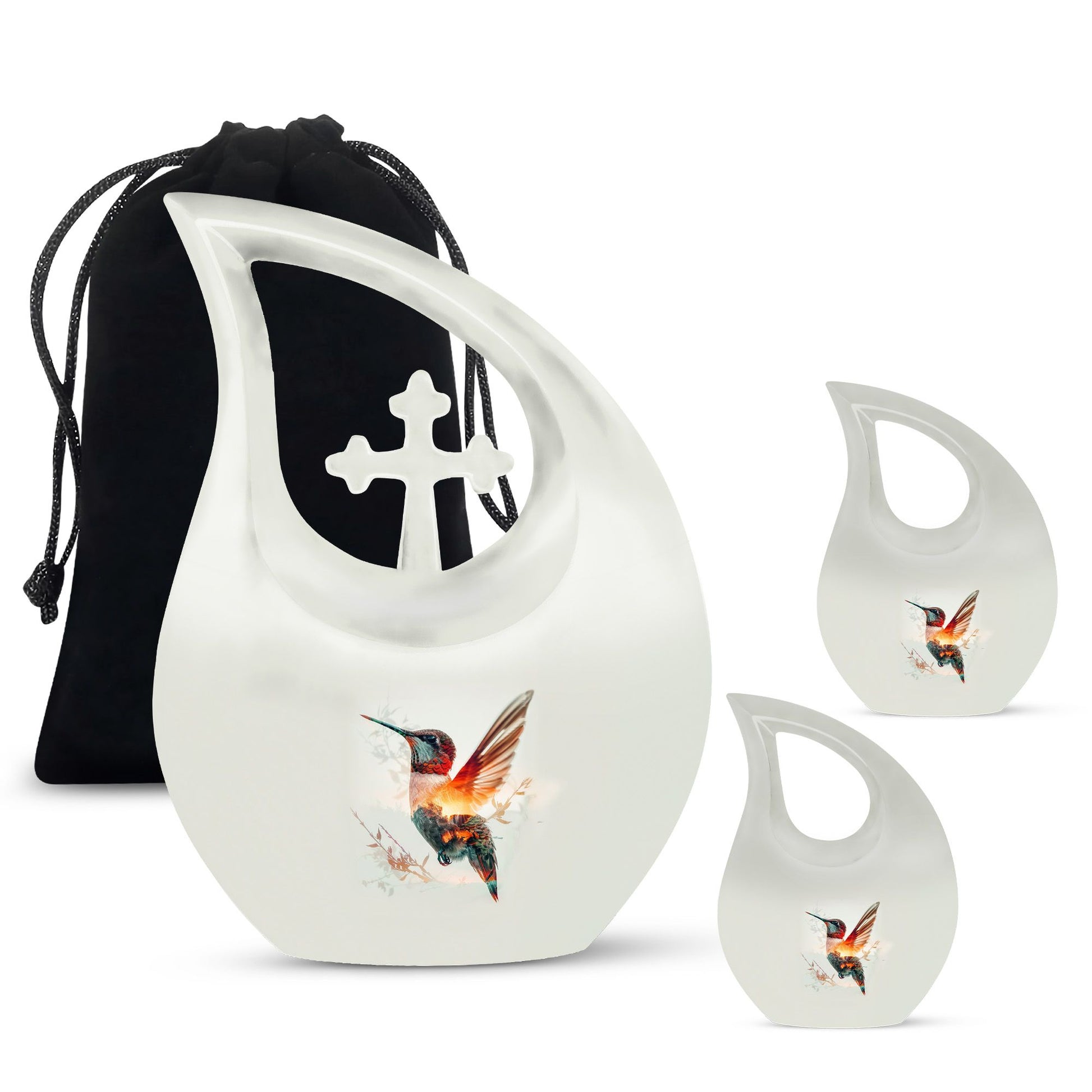 10-inch Humming Bird themed Cremation Urn