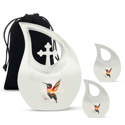 10-inch Humming Bird themed Cremation Urn