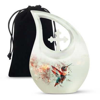 Humming Bird Cross Drop Urn