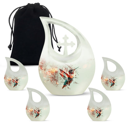 Humming Bird Cross Drop Urn