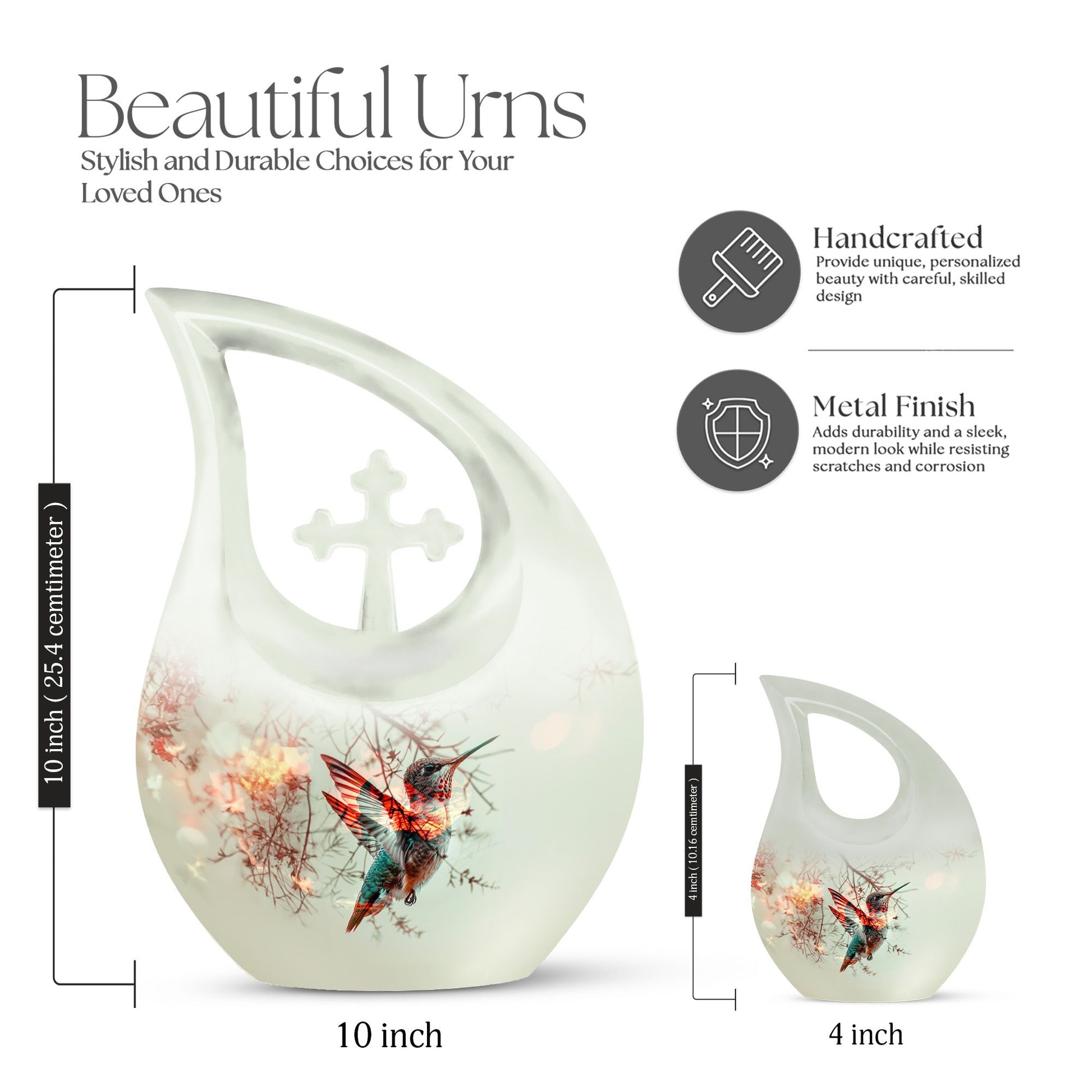Humming Bird Cross Drop Urn