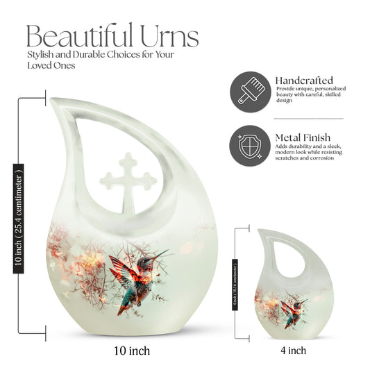 Humming Bird Cross Drop Urn