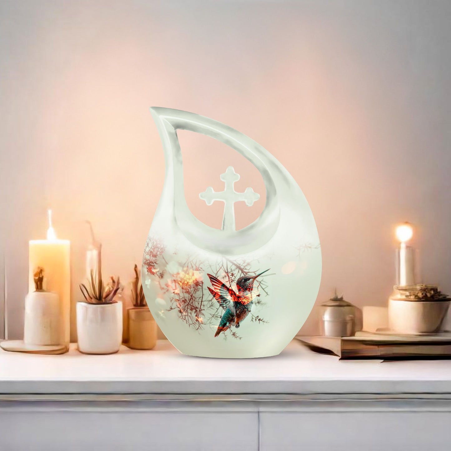 Humming Bird Cross Drop Urn