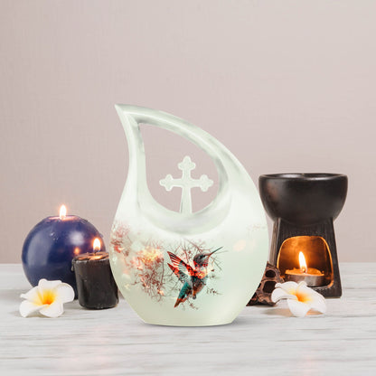 Humming Bird Cross Drop Urn