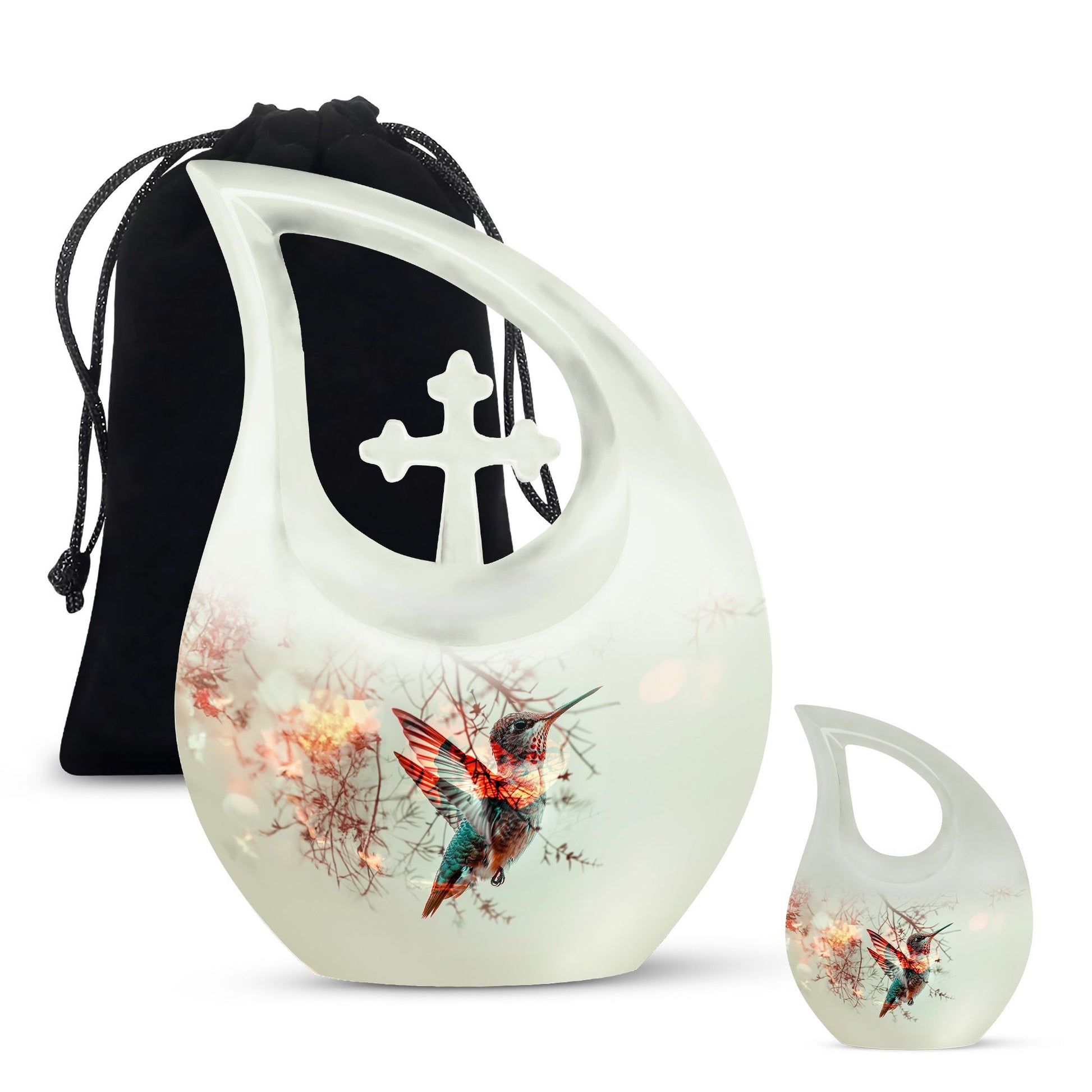 Humming Bird Cross Drop Urn