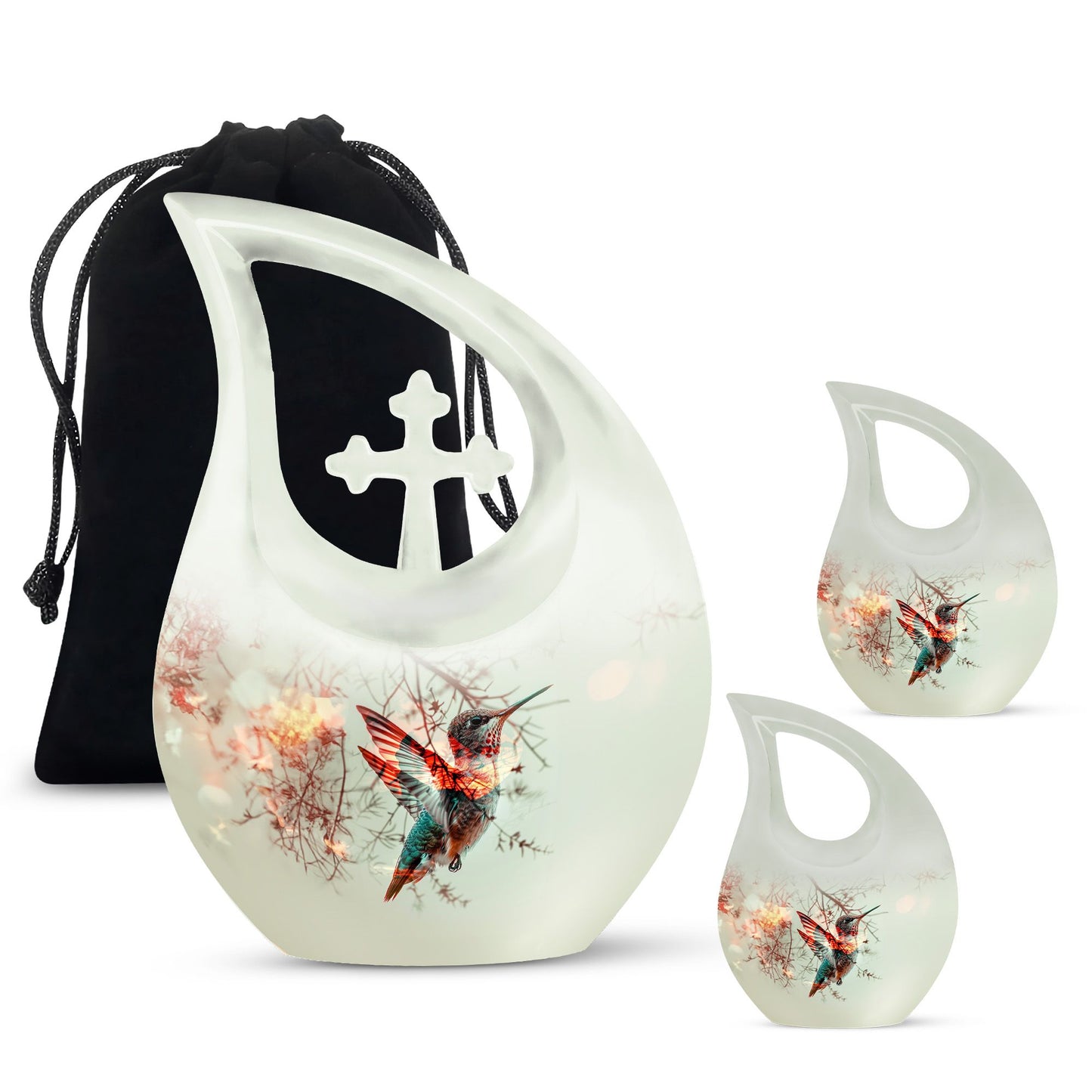 Humming Bird Cross Drop Urn