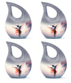 Humming Bird Keepsake Urn For Ashes - White Memorial Urn Tribute