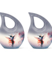 Humming Bird Keepsake Urn For Ashes - White Memorial Urn Tribute